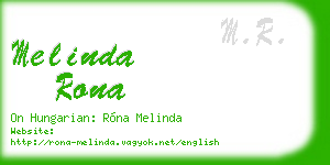 melinda rona business card